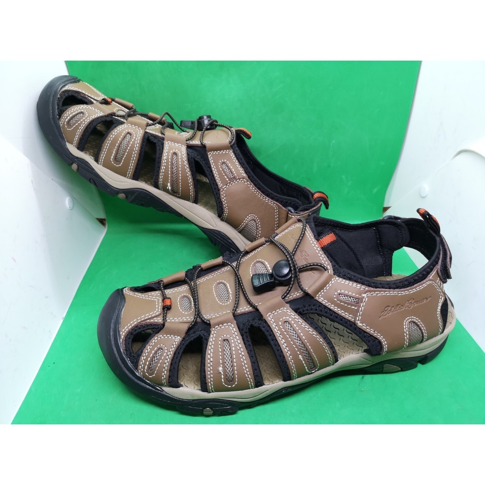 Men's Eddie Bauer Leather Waterproof Tommy Sandals Strappy Size 13